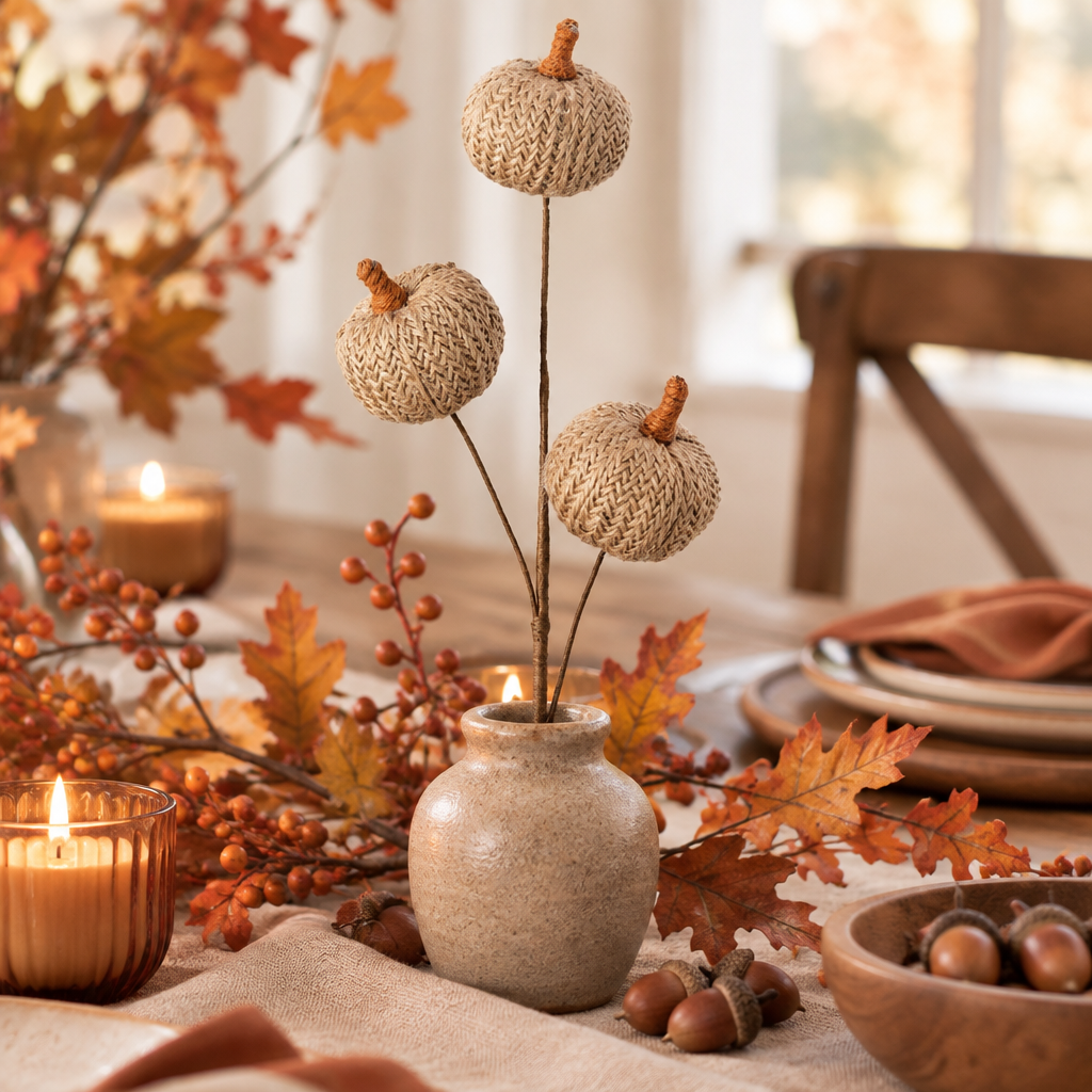Triple Natural Brown Weave Pumpkin