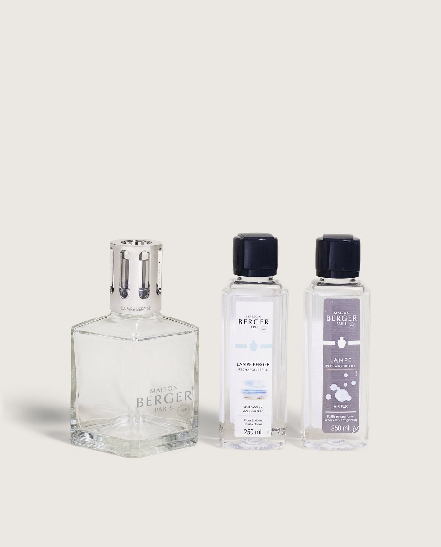 Maison Berger - Essential Starter Kit- Round Lamp with Air Pur so Neutral and Ocean Breeze