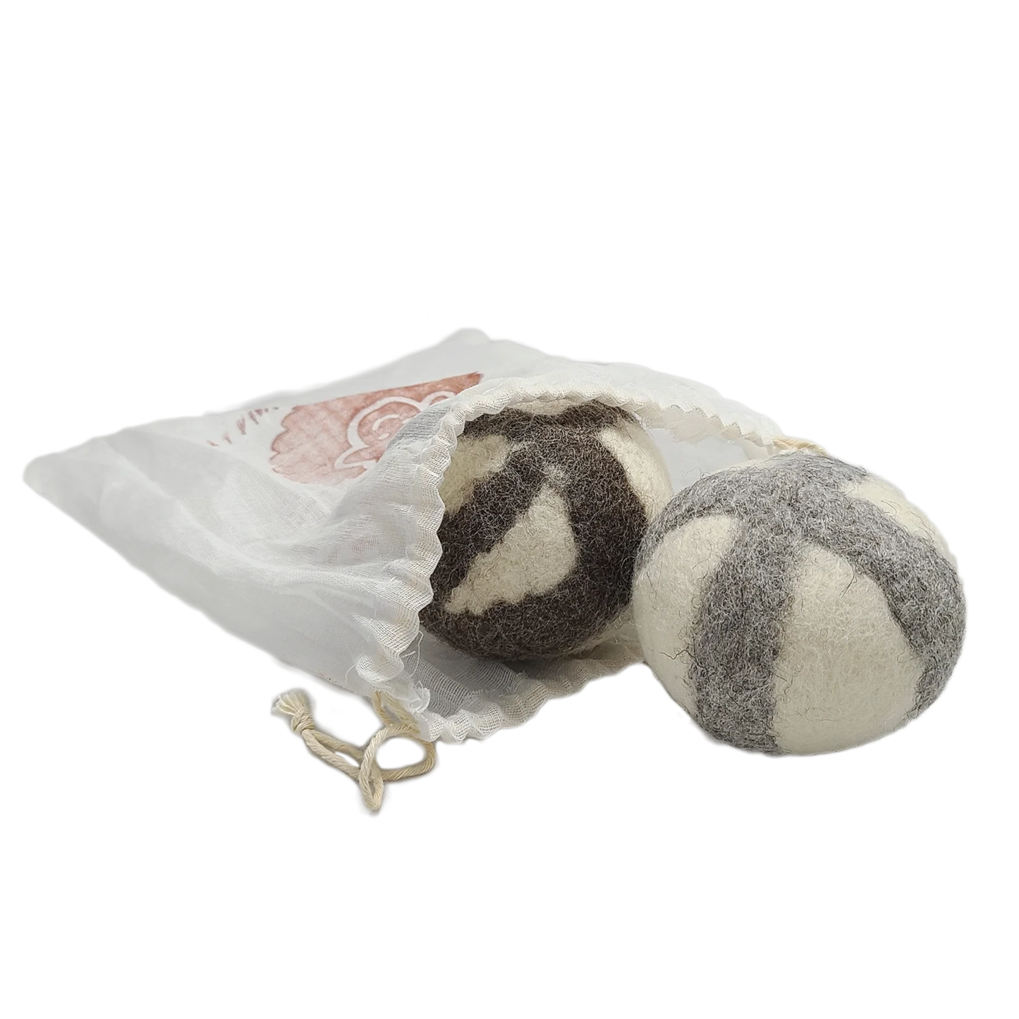 Catnip-Infused 2 Wool Balls | Natural Cat Toy | Eco Pet Gift