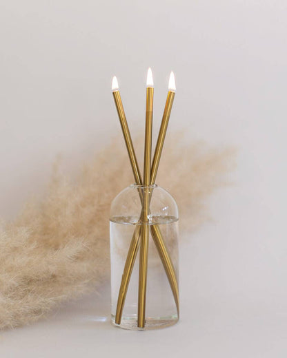 Gold Everlasting Candles - Made in Canada
