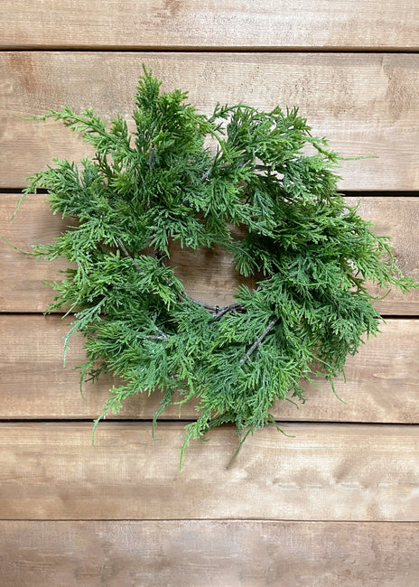 Real Touch White Cedar Wreath