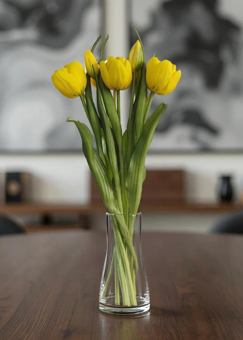 16.5" Fresh Touch Yellow Double Late Tulip Bundle