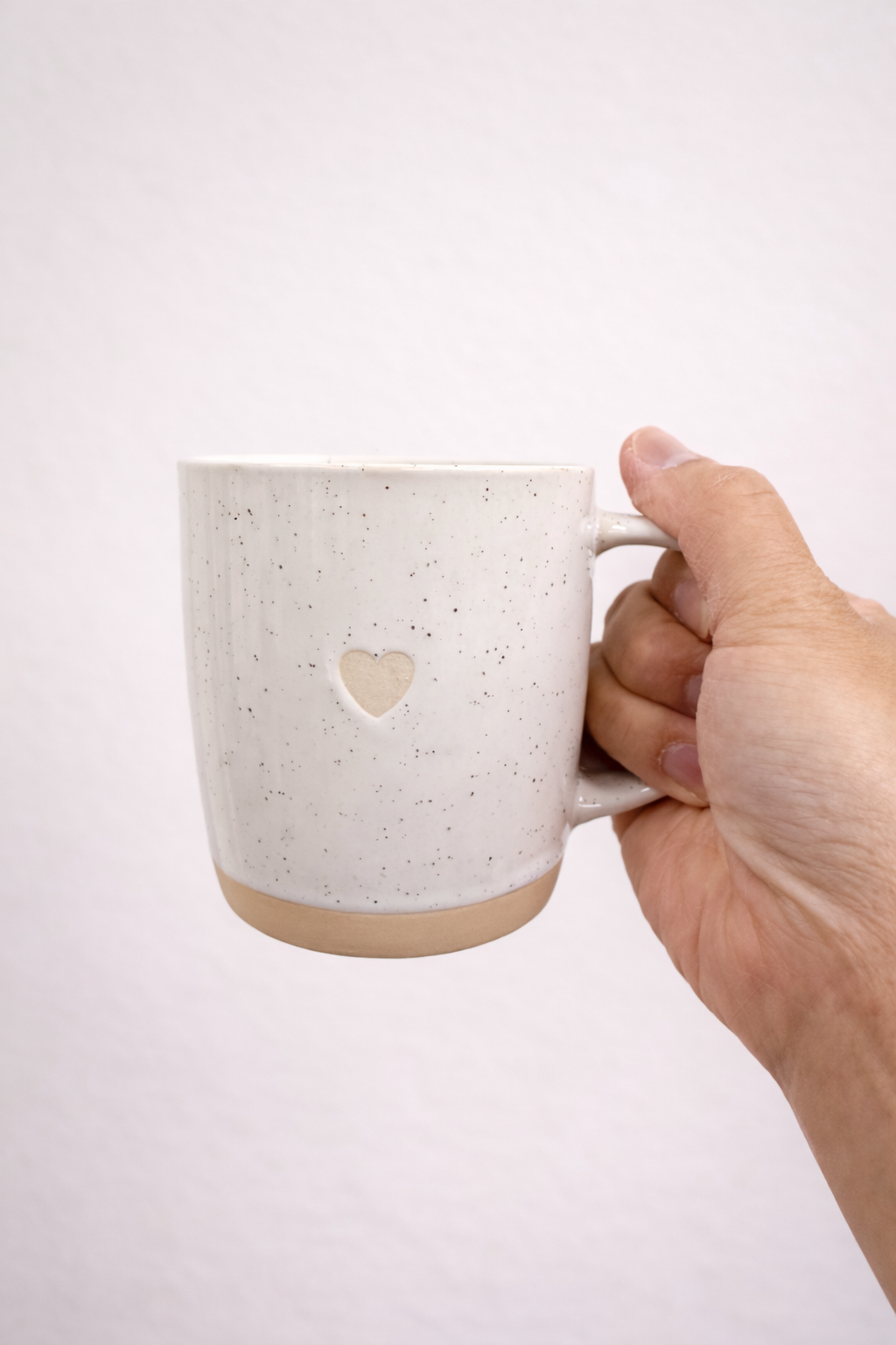 Speckled Ceramic Mug with Heart