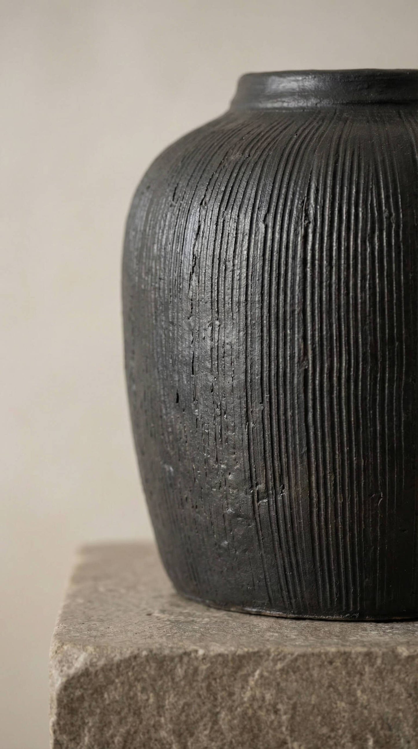 Mirella Ribbed Terracotta Vase