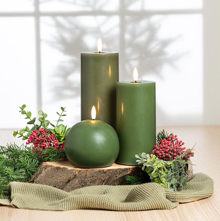 Luxlite Flameless Candle Green