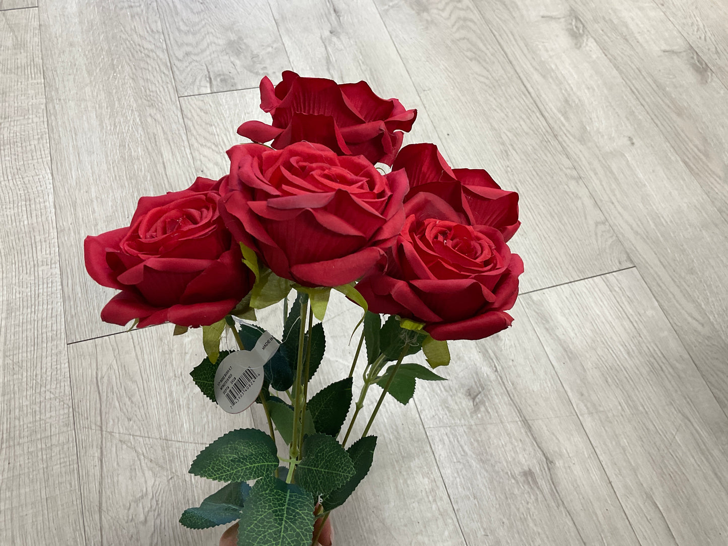 Rose Bush X 7 17'' Red