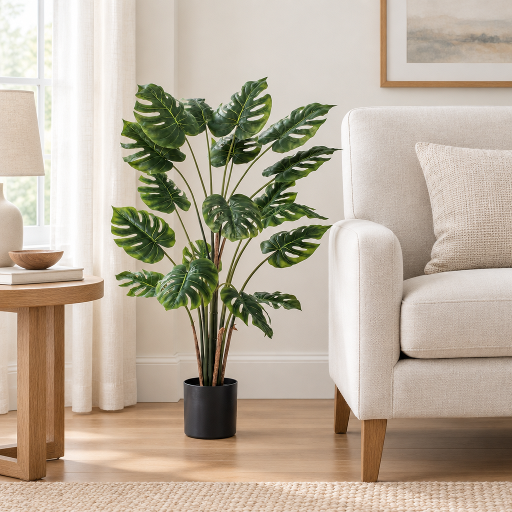 32" Potted Split Philo Plant - Green