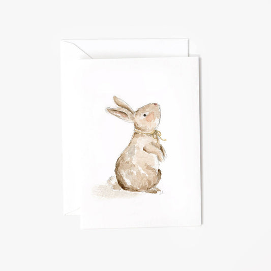 Emily Lex - Bunny with bow mini notecard