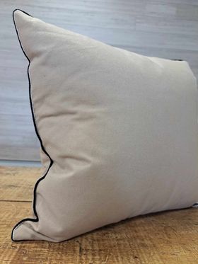 Black Piped Cushion Cover