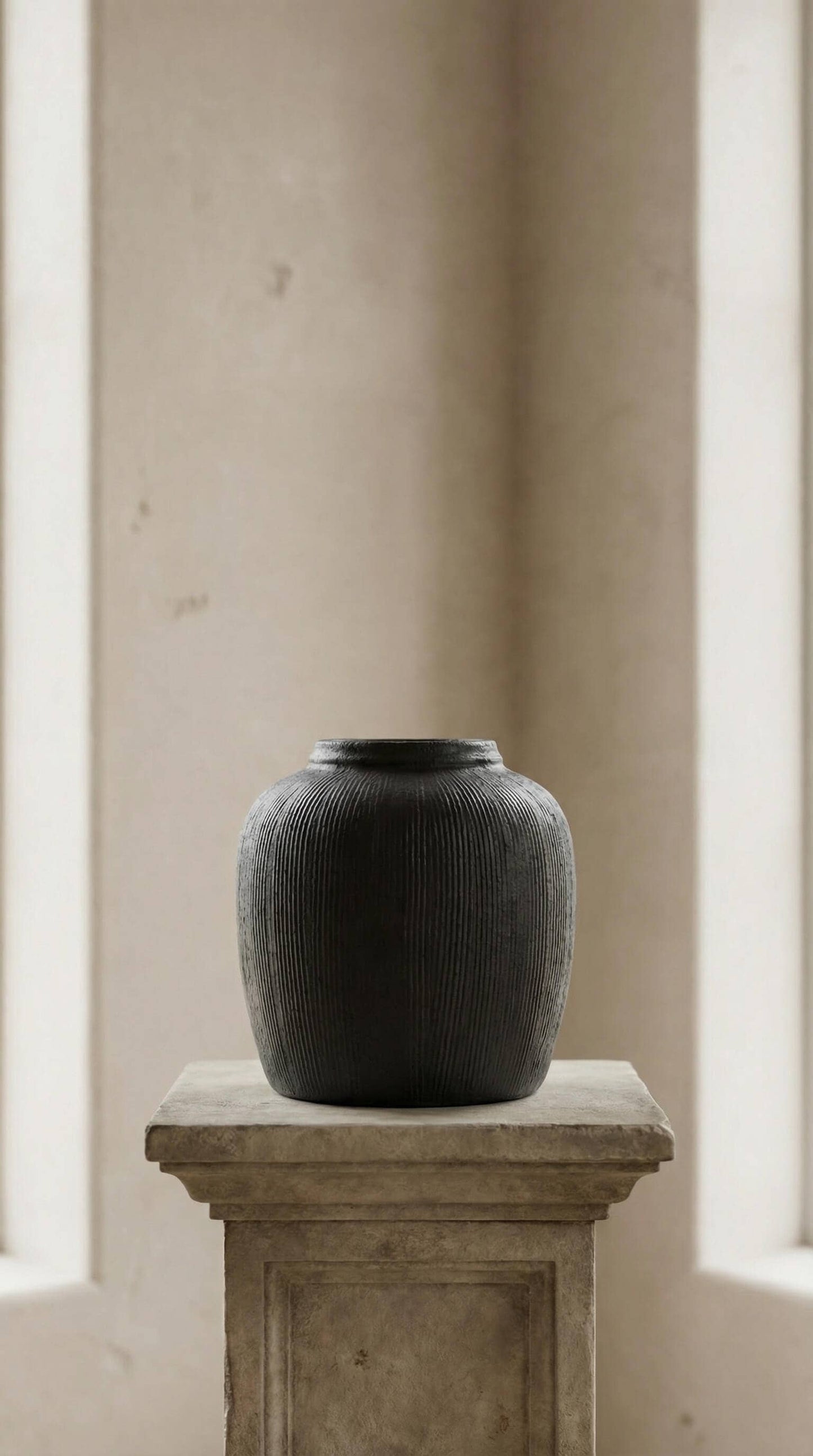Mirella Ribbed Terracotta Vase