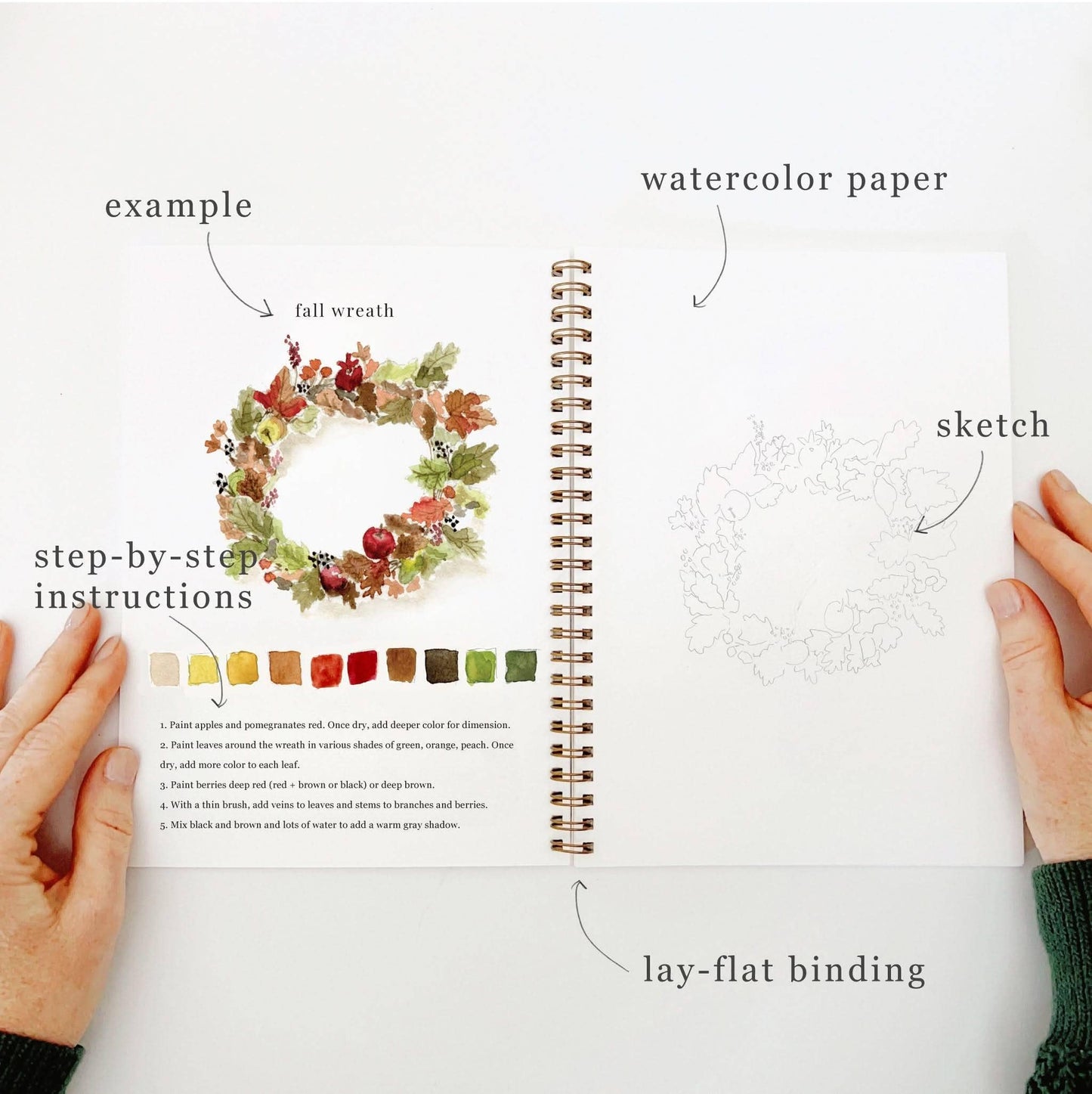 Emily Lex Autumn watercolor workbook
