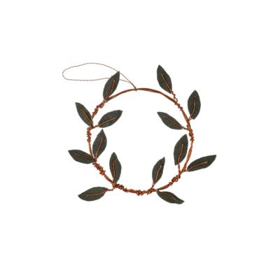 Ornament Olive Wreath Canvas  - Green