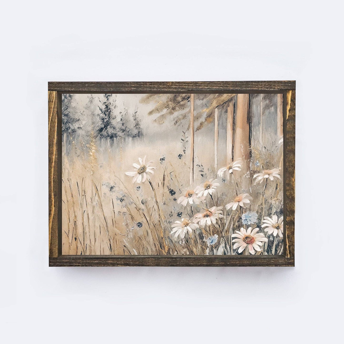 Vintage Print Framed | Warm Wildflower Painting
