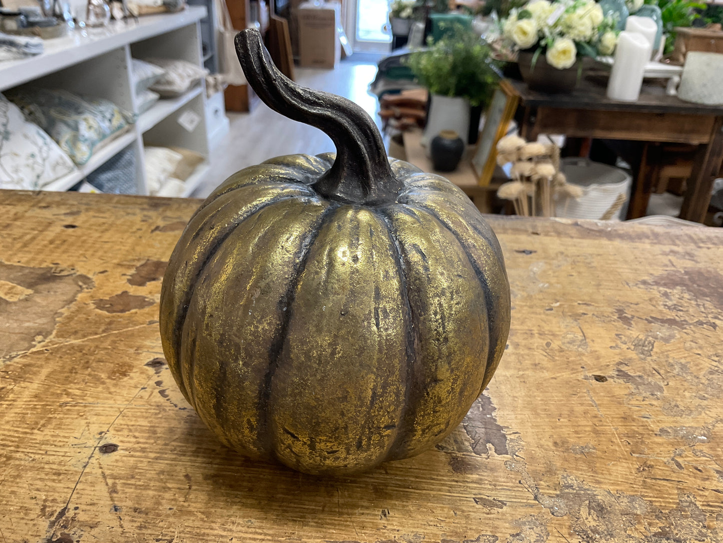 Brushed Gold Pumpkin