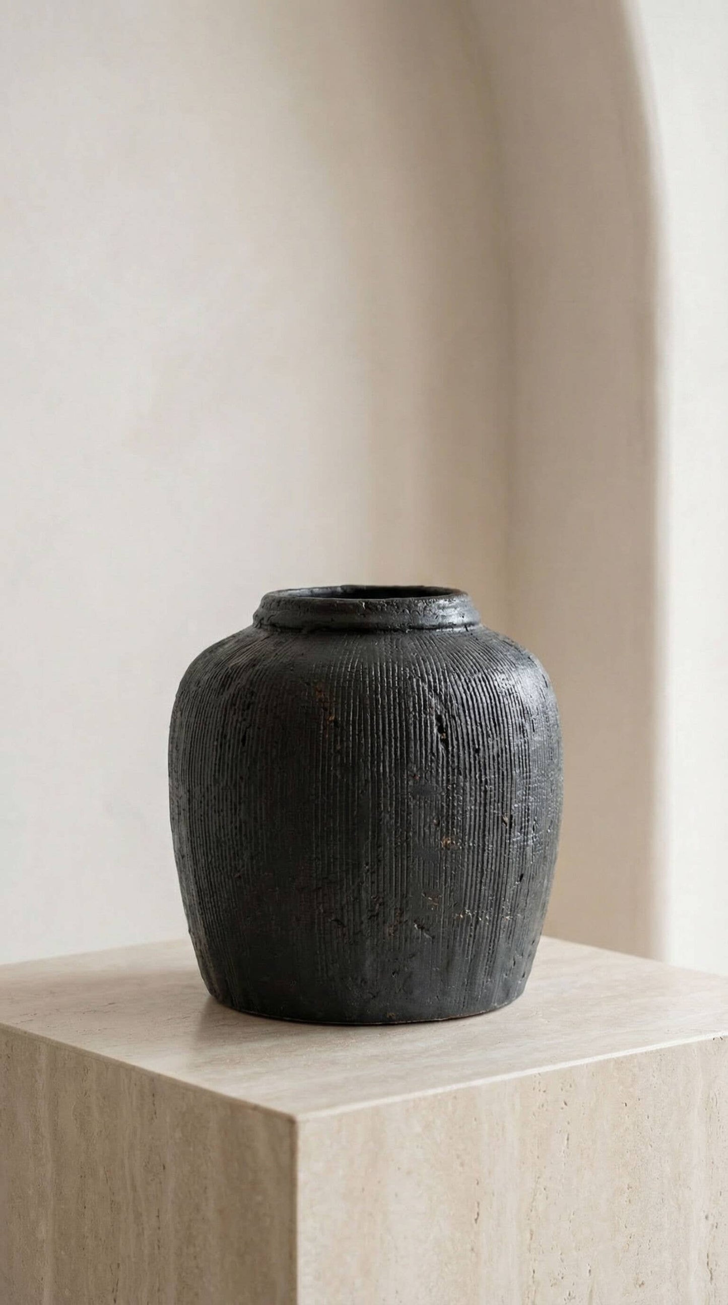 Mirella Ribbed Terracotta Vase