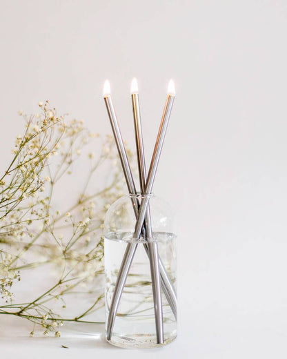 Silver Everlasting Candles - Made in Canada