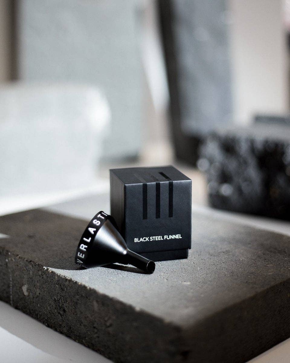 Black Steel Funnel - Everlasting Candle - made in Canada