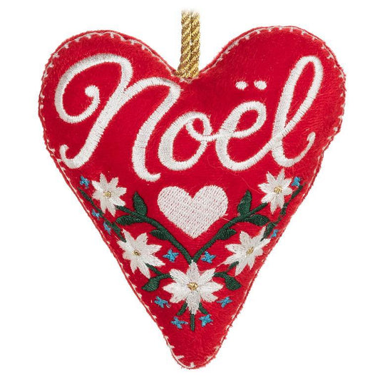 Noel Floral Heart Ornament