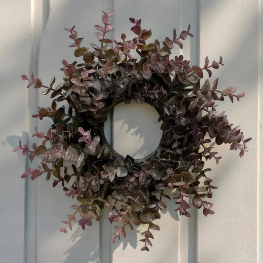 Burgundy Eucalyptus Candle Ring