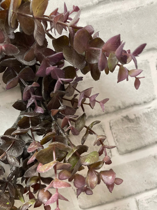 Burgundy Eucalyptus Candle Ring