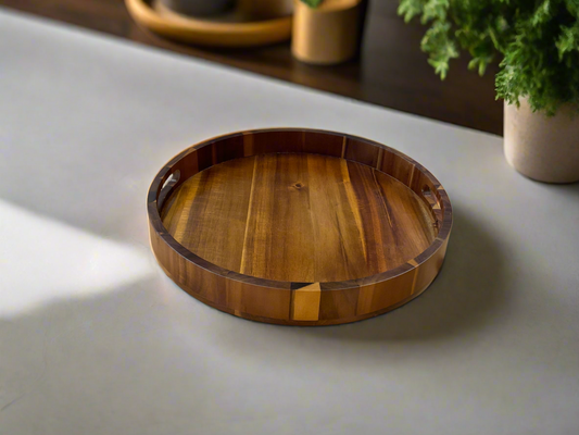 Sleek Wood Tray