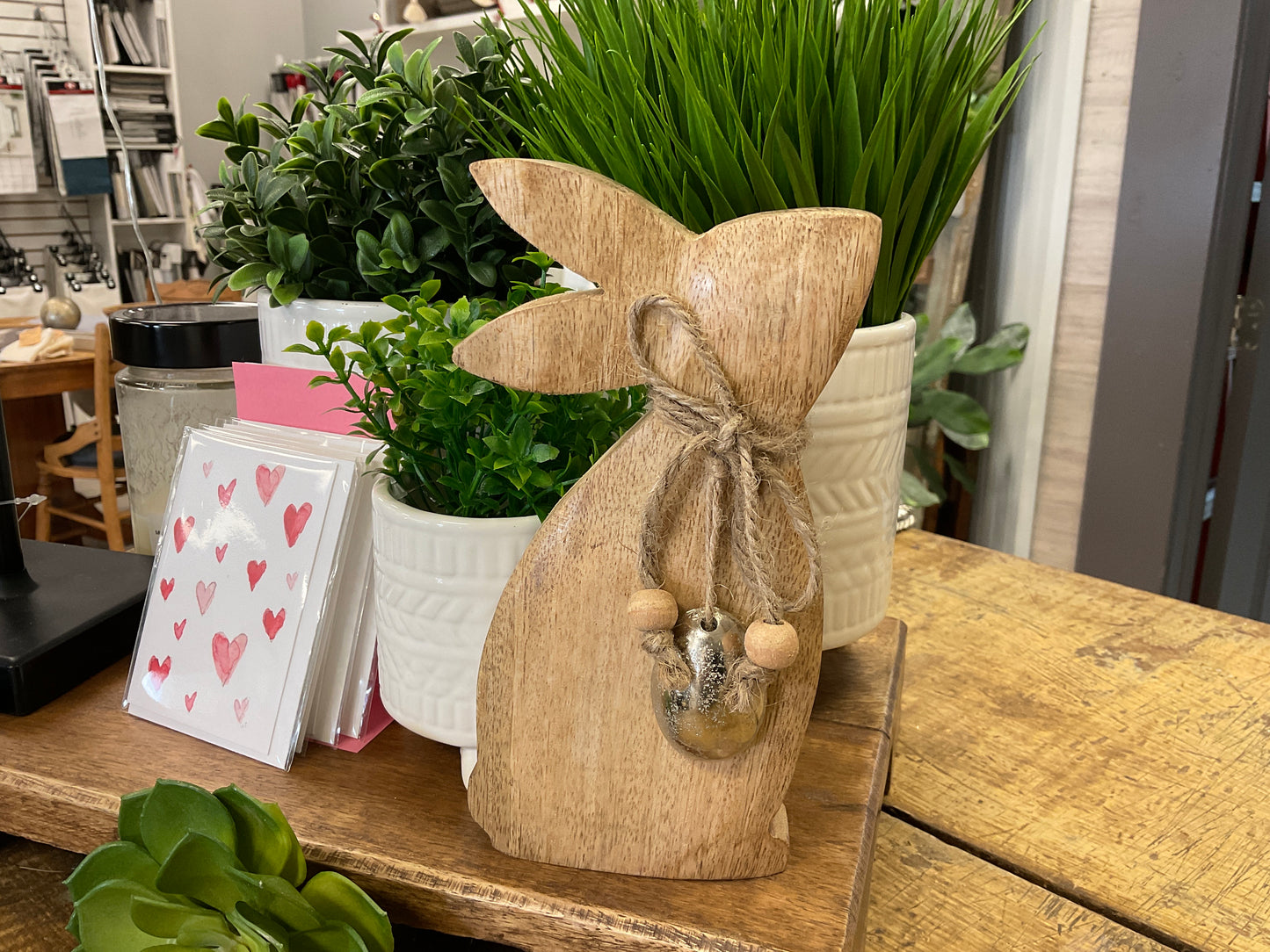 Cassia Mango Wood Rabbit Figurine