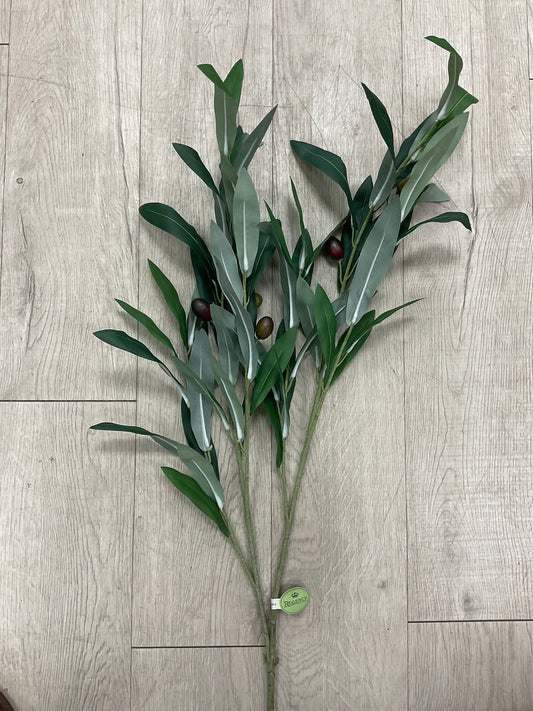 Olive Leaf with Olives 50" Spray - Green