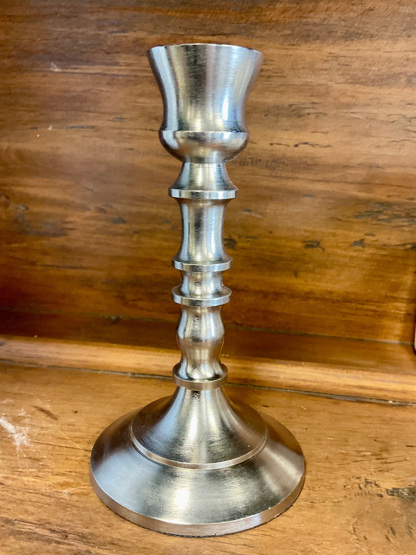 Nickel Taper Candle Holder 5''