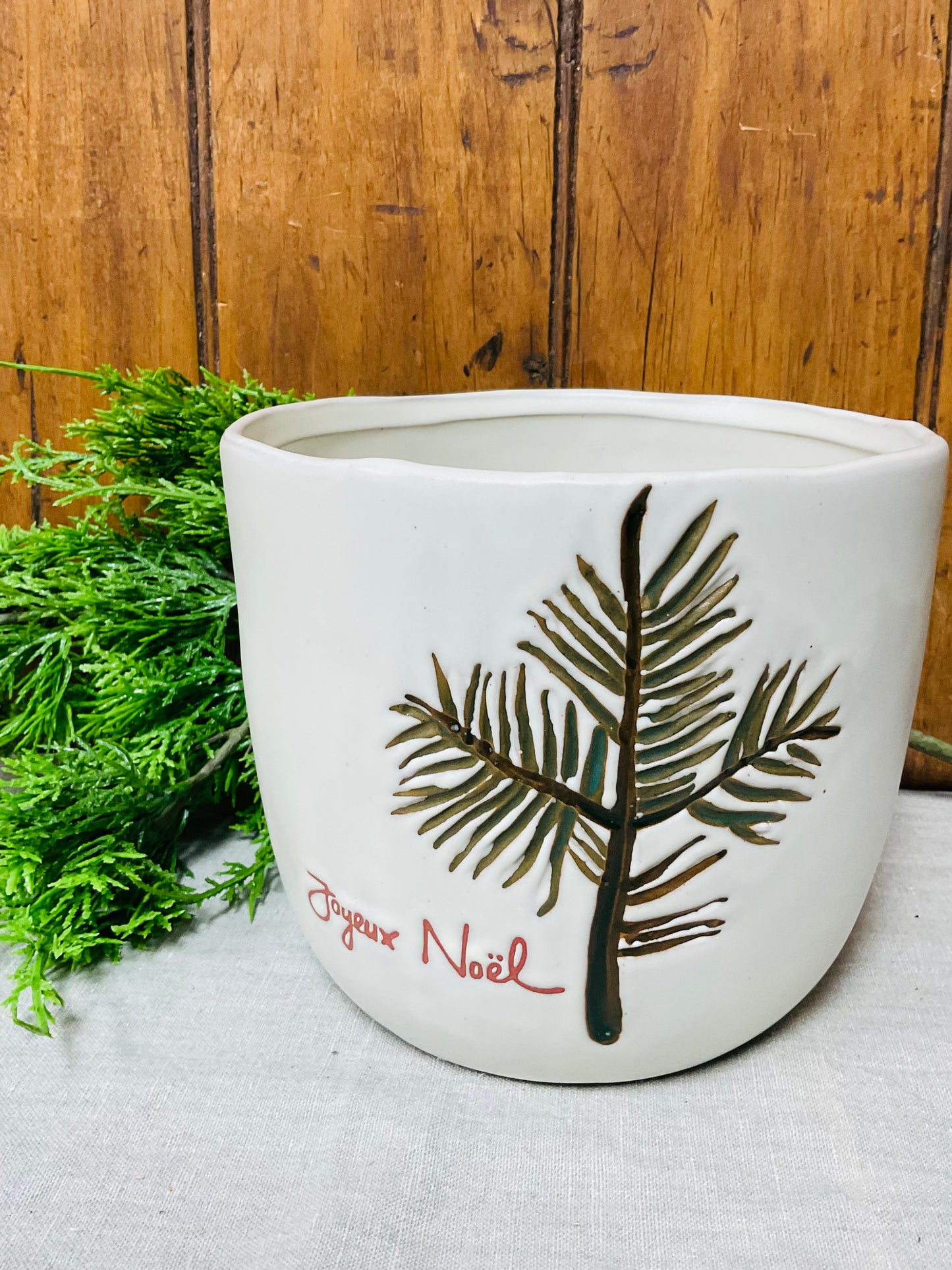 Joyeux Noel Christmas Pot