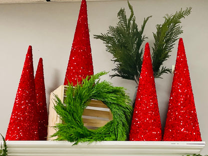 Sequin & Velvet Cone Christmas Tree