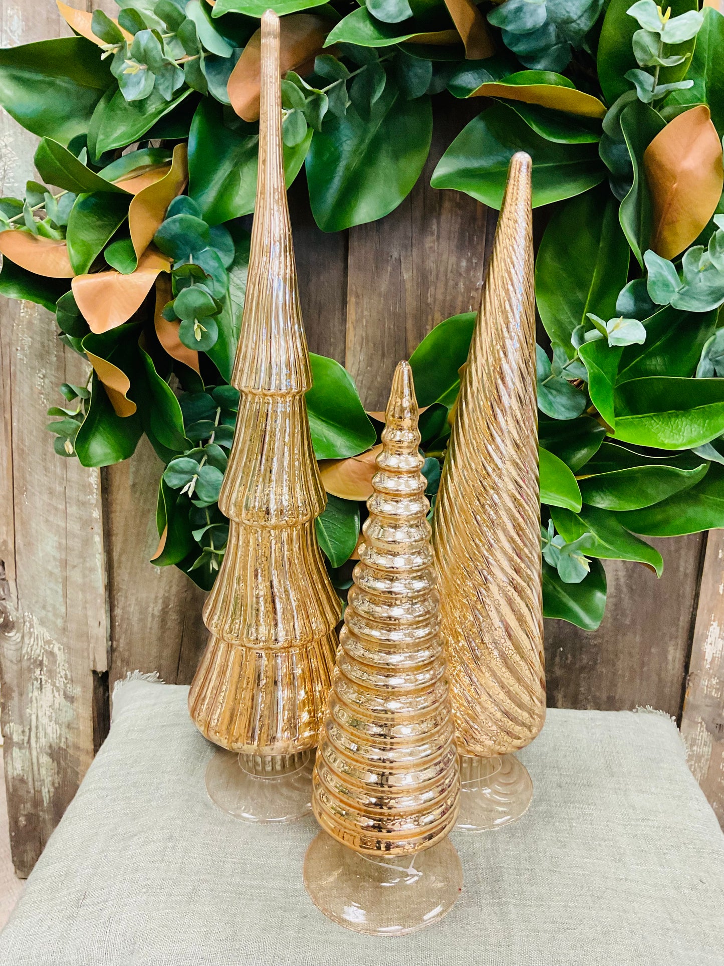 Mercury Glass Tree Trio