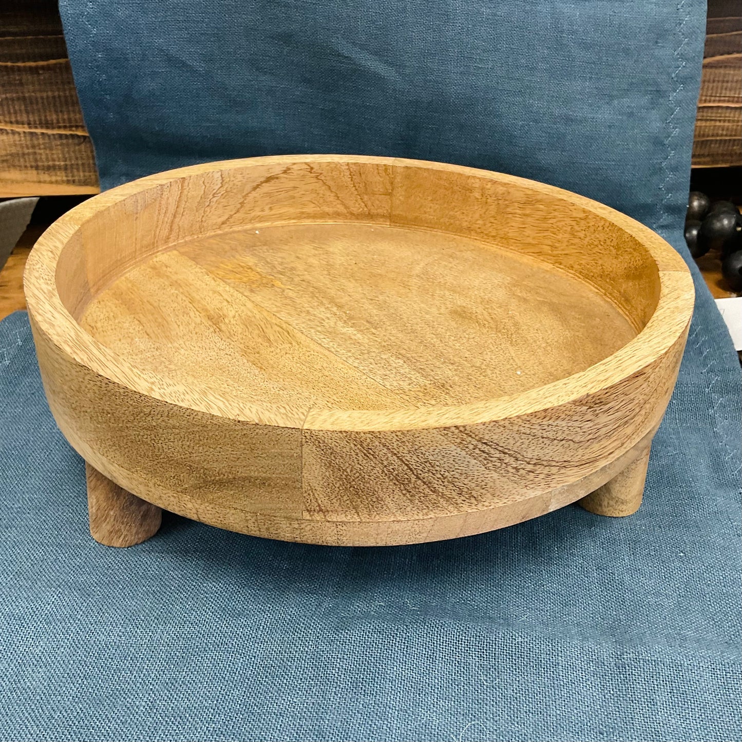 Wooden Footed Bowl