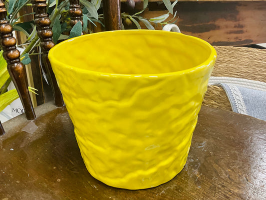 Textured Yellow Pot