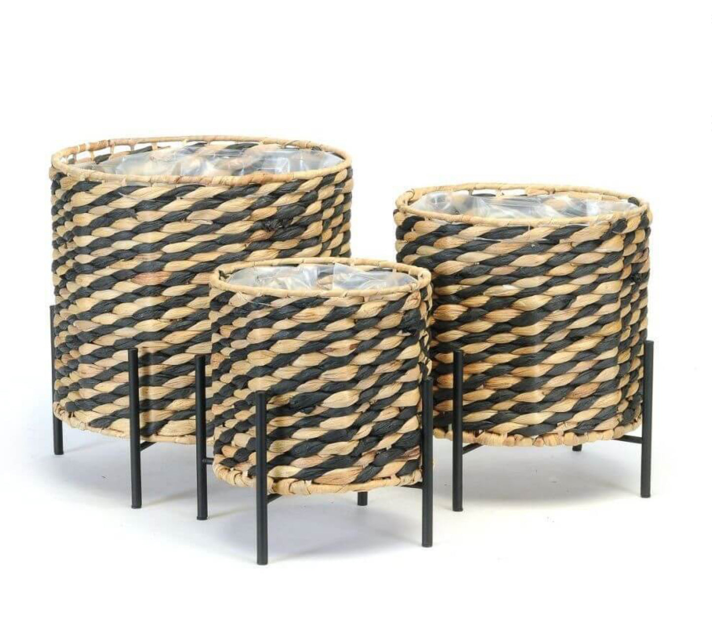 Seagrass Planter on Metal Stand