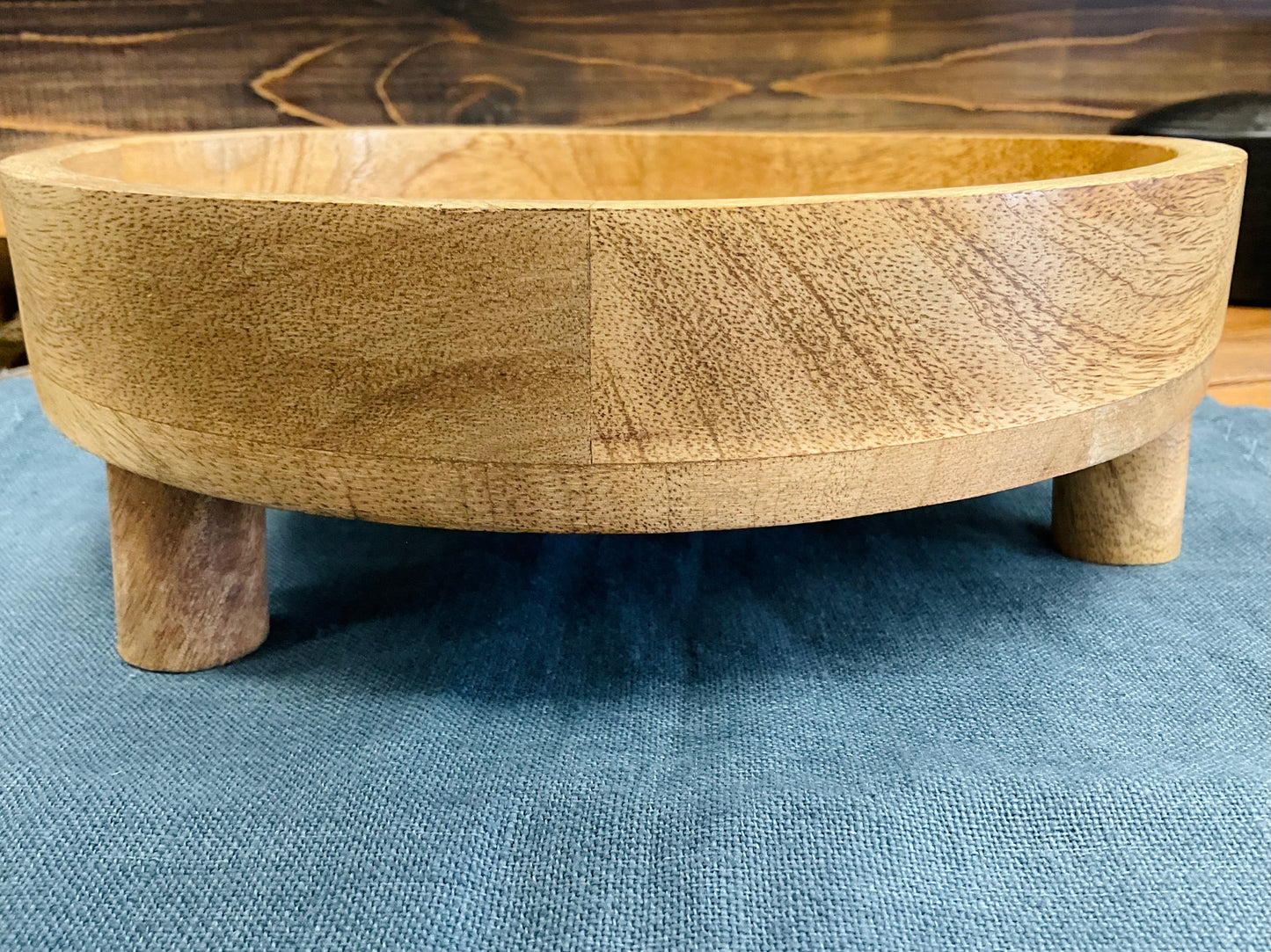 Wooden Footed Bowl