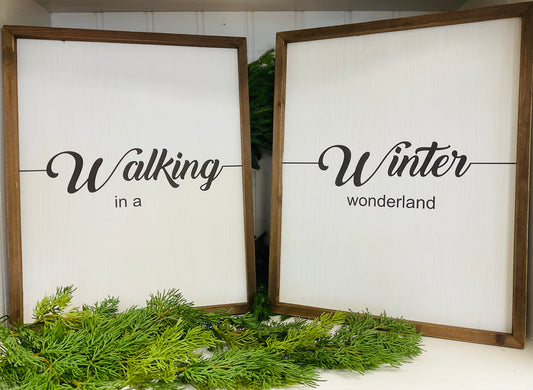 Walking in a Winter Wonderland Sign Set