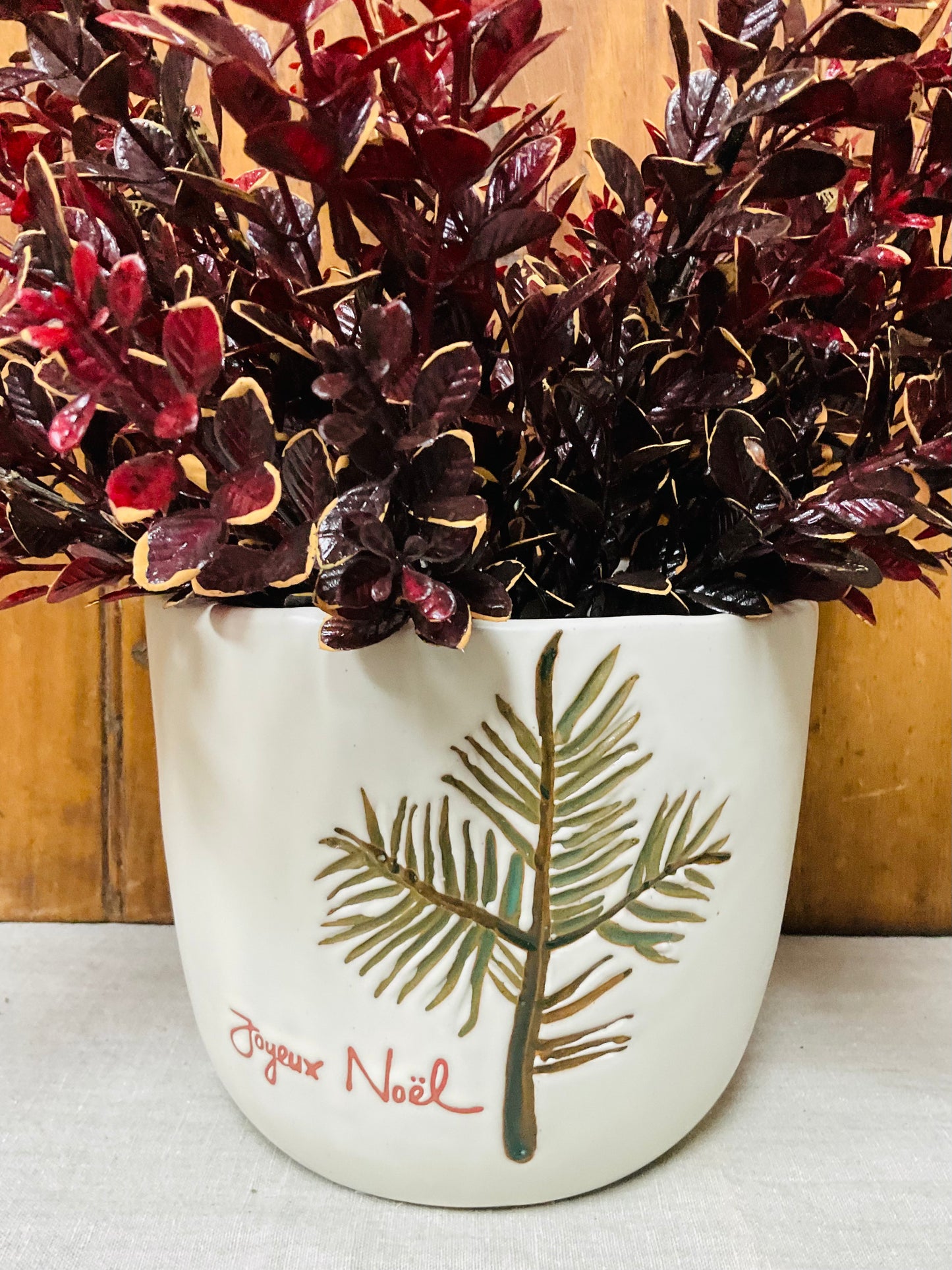 Joyeux Noel Christmas Pot