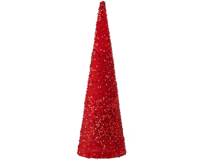 Sequin & Velvet Cone Christmas Tree