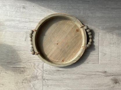 Nora Round Wood Trays