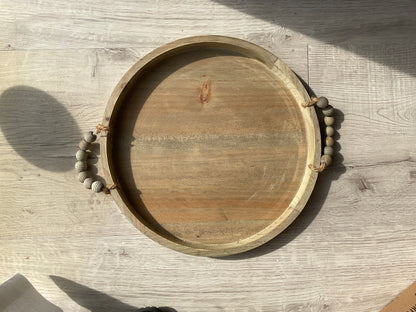 Nora Round Wood Trays