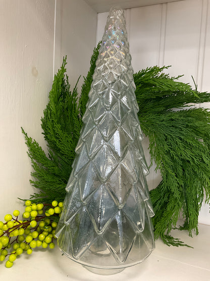 19” Clear Glass Tree