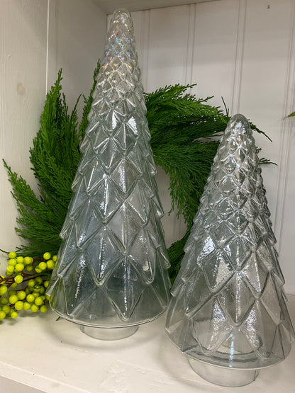 19” Clear Glass Tree