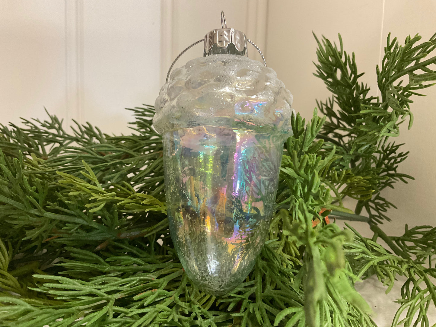 Glass Acorn Ornament