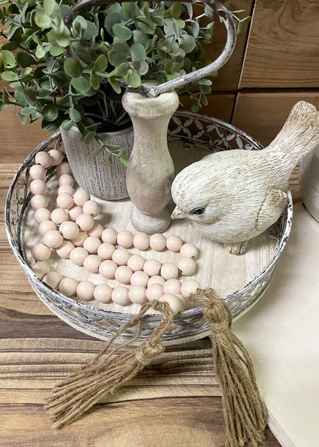 Blush Wood Bead Garland