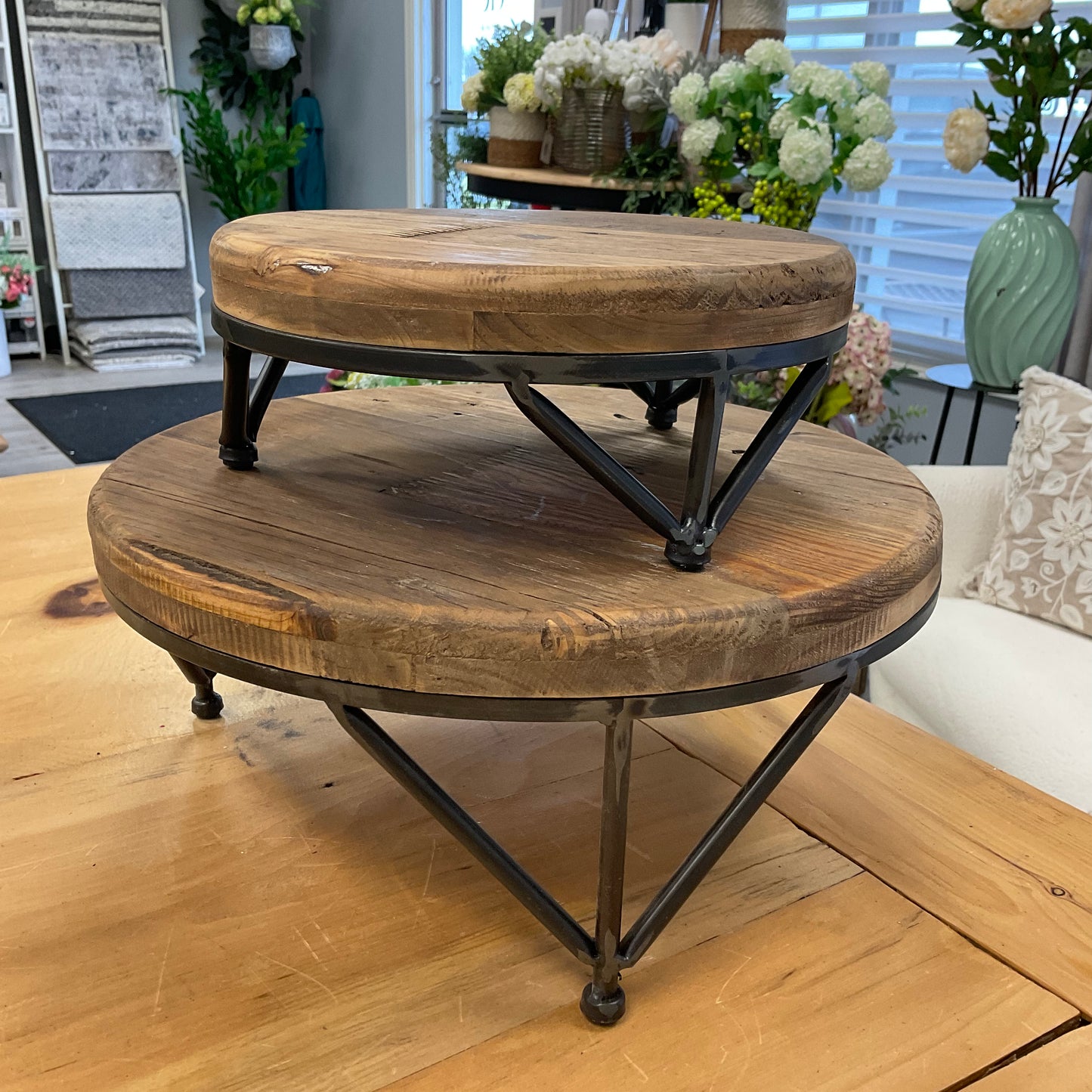 Metal and Wood Riser