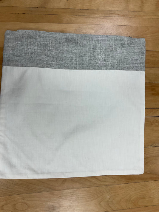 Ivory with Grey Edge Cushion Cover
