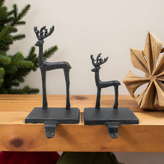 Metal Deer Stocking Holder - set of 2