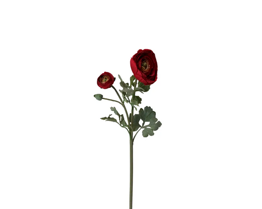 UV Protected Ranunculus with Bud 24" Spray - Red