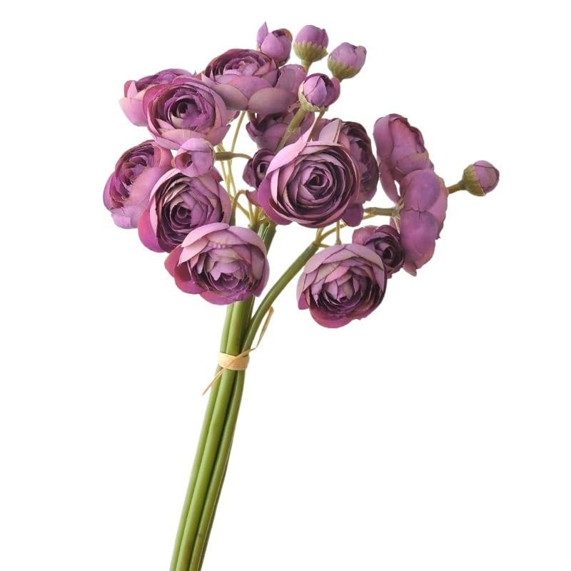 11" Mini Ranunculus Bunch x6 - Purple