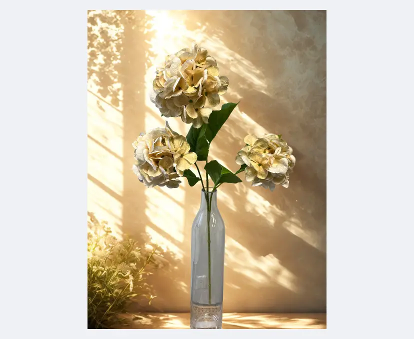 Hydrangea Spray - Cream/Green